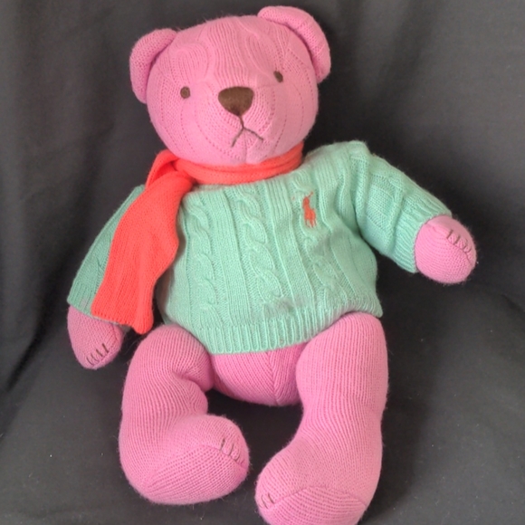 ralph lauren teddy bear pink